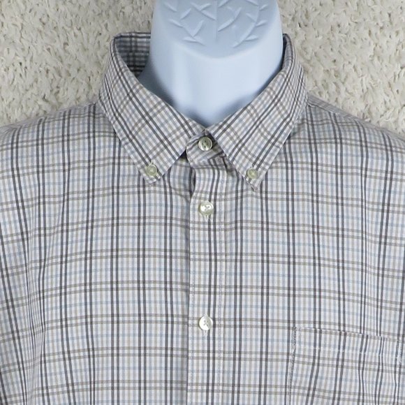 Van Heusen* Men's Short Sleeve Button Down Curved Hem Chest Pocket Shirt~Size XL - Picture 6 of 13